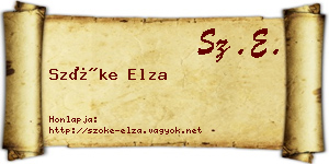 Szőke Elza névjegykártya
