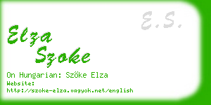 elza szoke business card